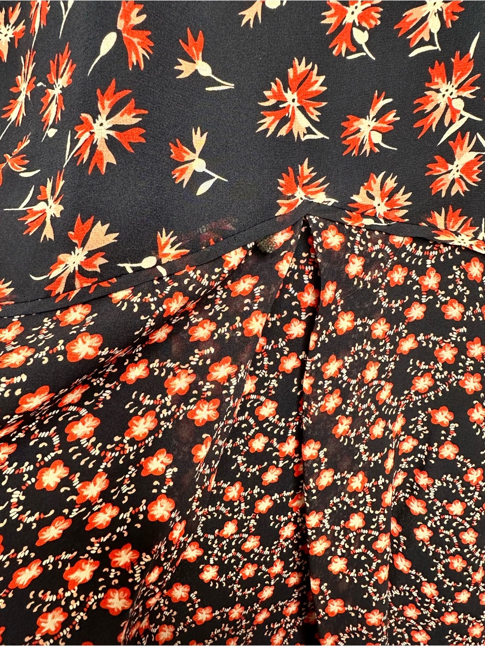 LK Bennett Pros Silk Dress US 8 Sloane Blue Floral Print Fit & Flare Dress - Picture 4 of 12